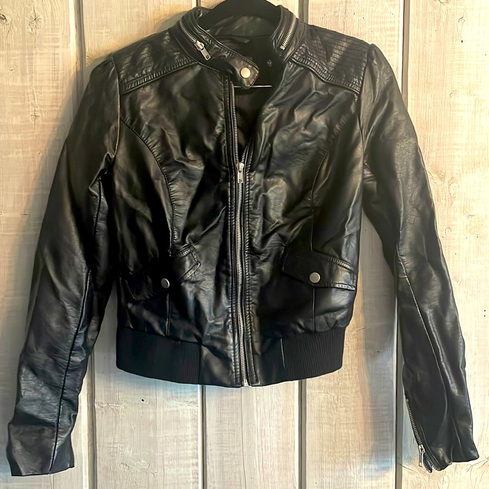 Faux leather jacket